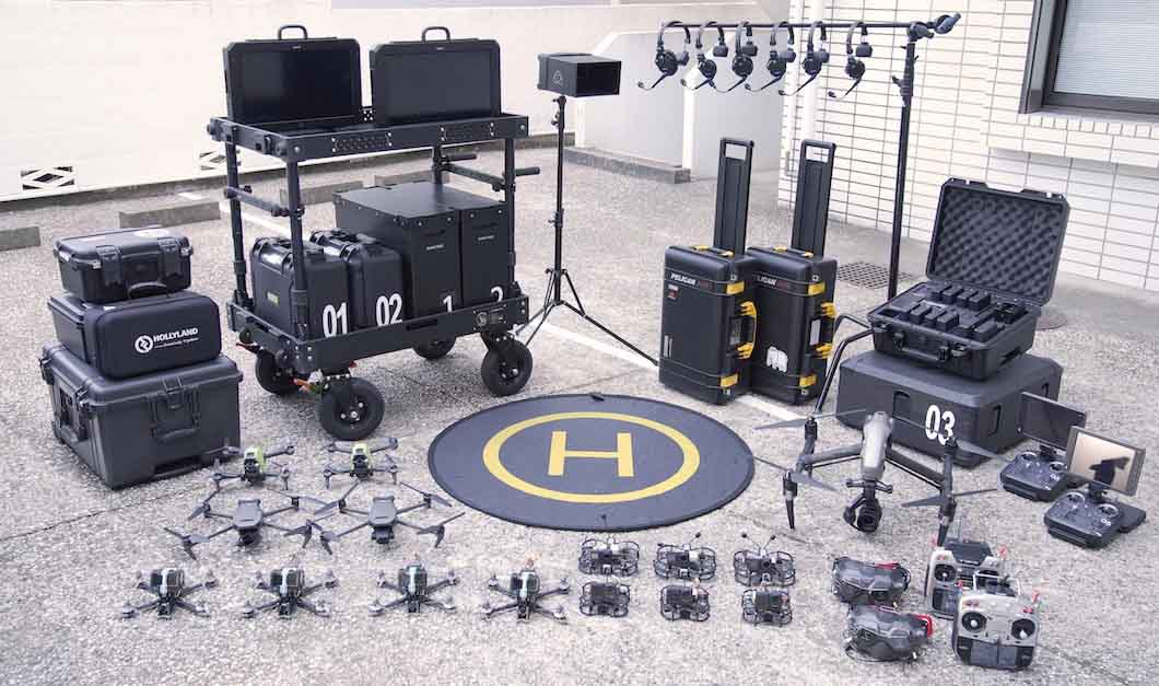 The picture shows 15 drones in possession.